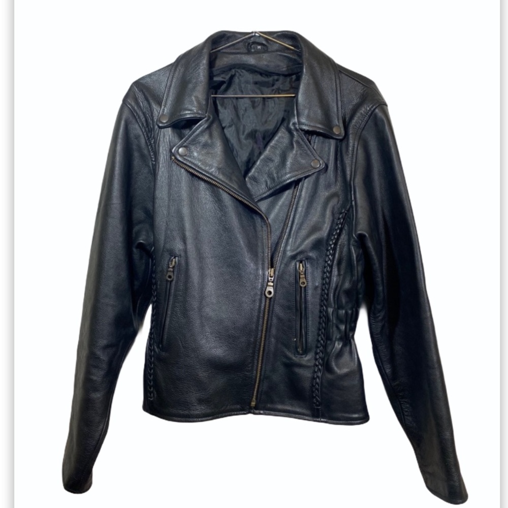 🖤Women’s Vintage Leather Motorcycle Jacket